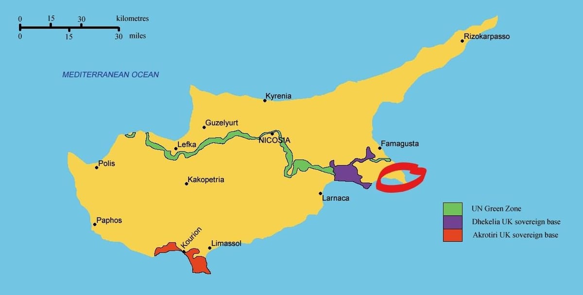Mapa kapparis Kipar