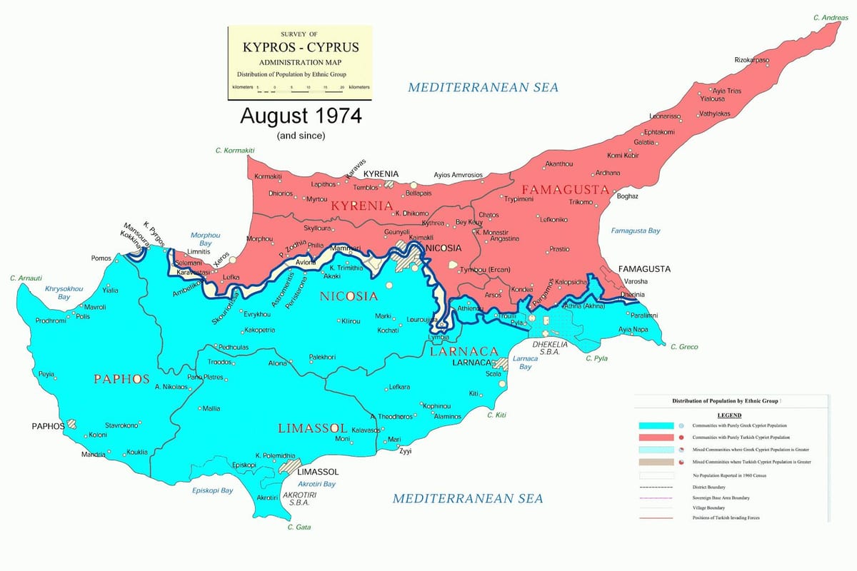 Mapa na Kipru divizija