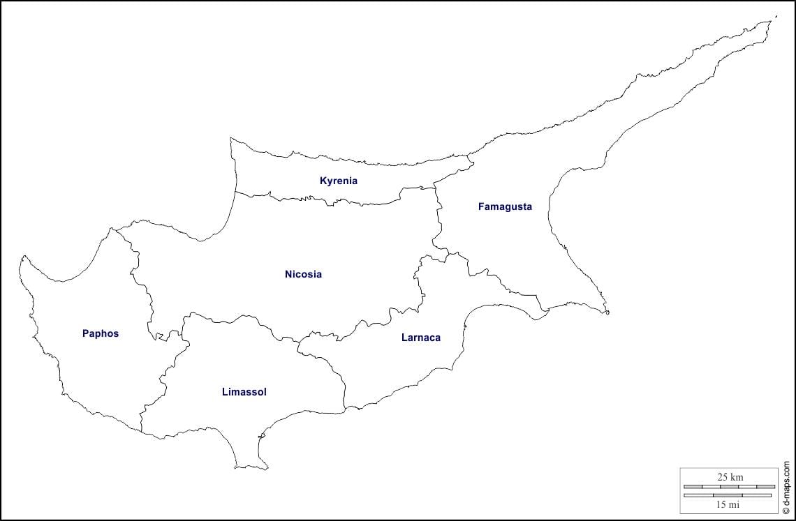 Mapa na Kipru iznijeti