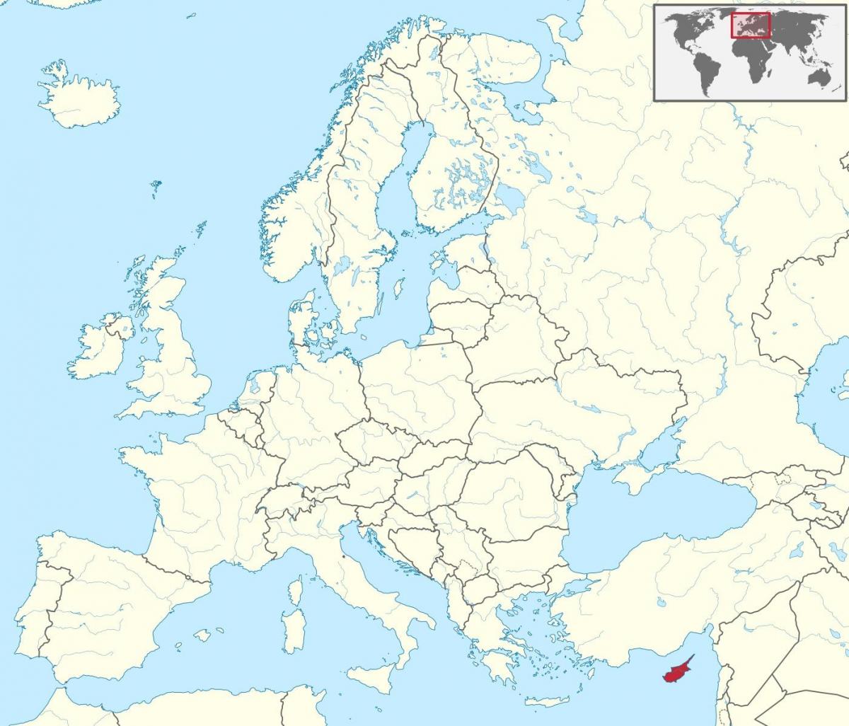 Kipar mapa na svijetu