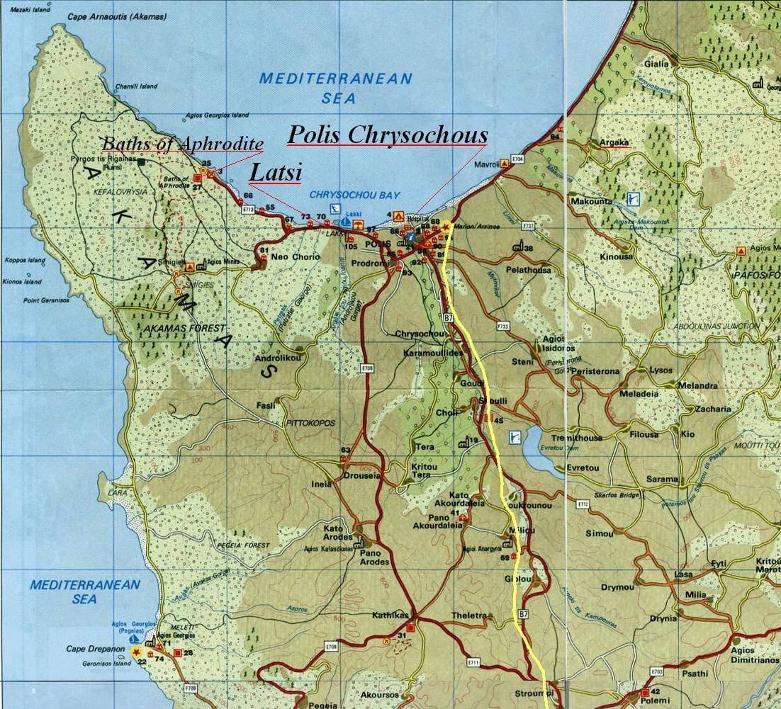 Mapa latchi Kipar