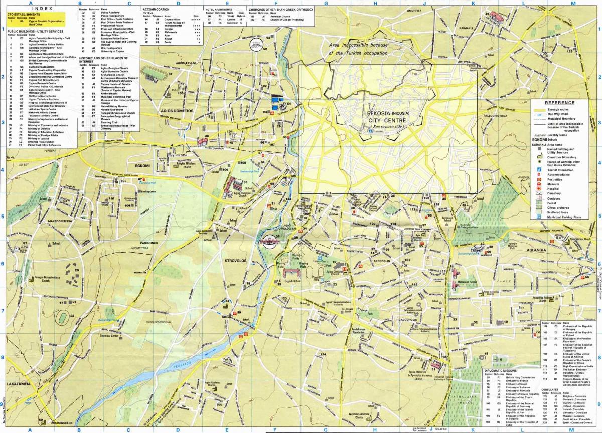 Mapa nikoziji Kipar