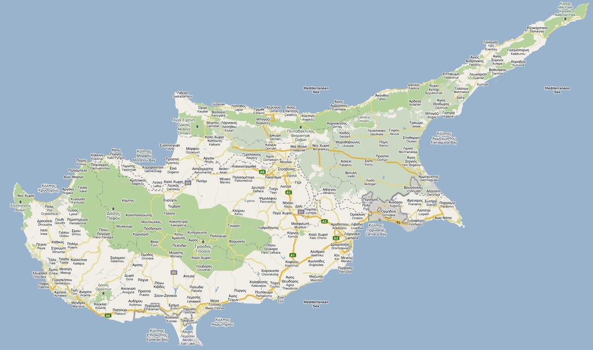 ulična mapa peyia Kipar