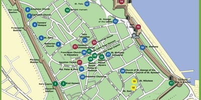 Mapa na famagusti sjeverno Kipar