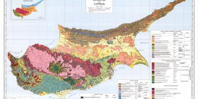 Kipar geografska mapu