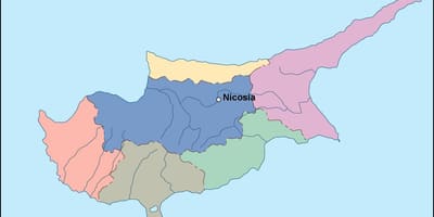 Mapa na Kipru vektor