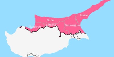Mapa na Kipru podijeljeno