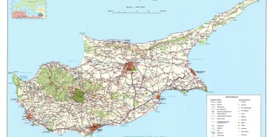 Mapa na Kipru razgledanje
