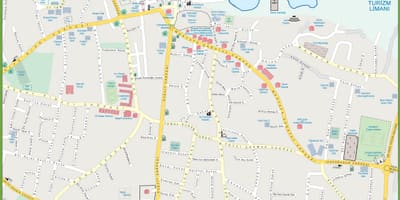 Mapa na sjever Kipar kyrenia