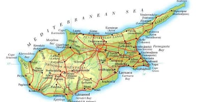 Mapa lapta sjeverni Kipar