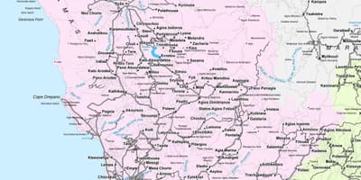 Ulična mapa paphosu Kipar