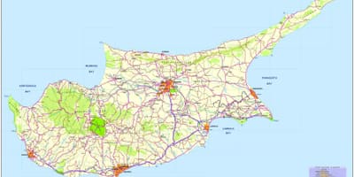 Mapa najbolje plaže na Kipru
