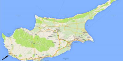 Mapa na Kipru paphosu